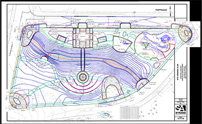 3D elevation lines plan view